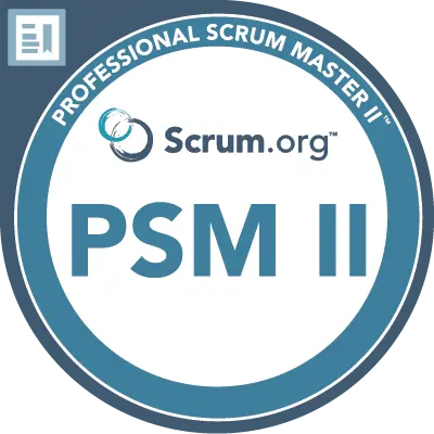 Professional Scrum Master II Certificate